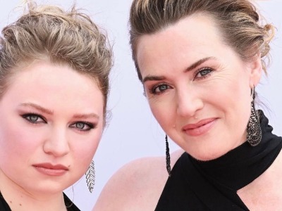 Kate Winslet and Mia Threapleton at BAFTA awards.